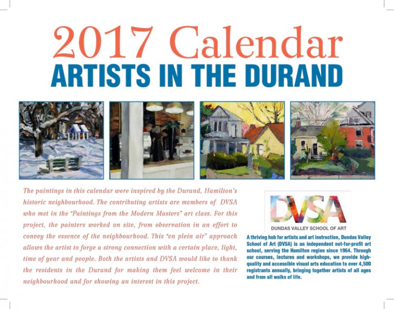 2017 Calendars – Selling Fast – Durand Neighbourhood Association